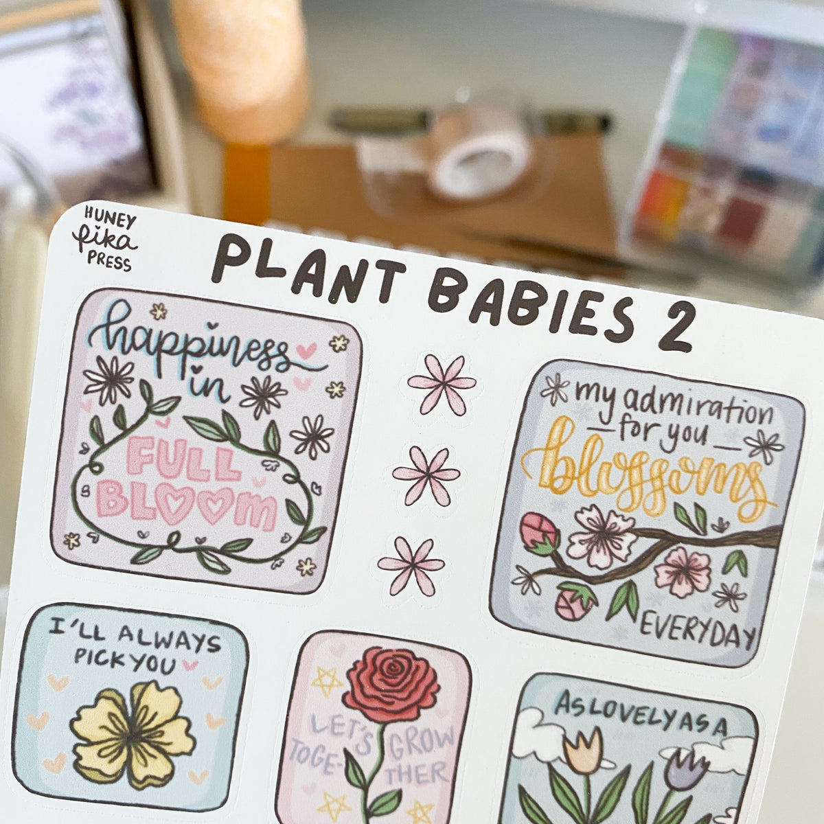 Paper & Plant Sticker Beige (2 sheets of stickers)