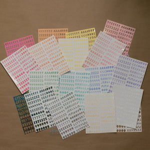 Holographic Alphabet and Numbers Sticker Sheets (12 Ct.)