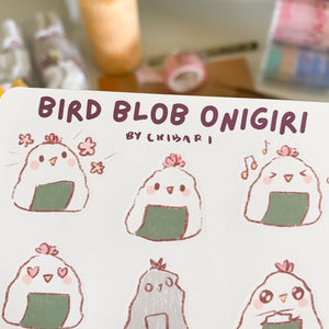 Bird Blob Onigiri Sticker Sheet From Kioni Chibari Sakura Festival-1