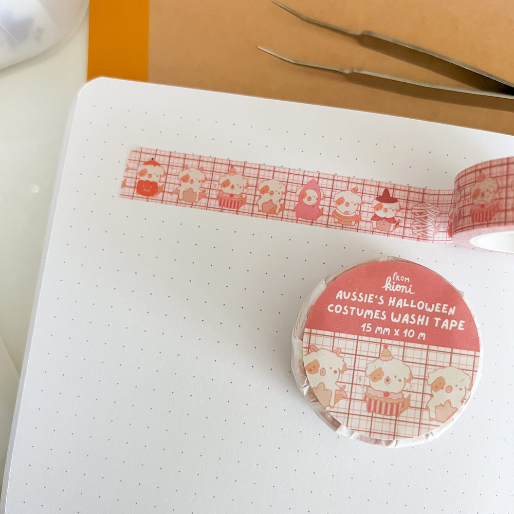 
            
                Load image into Gallery viewer, From Kioni Autumn Collection Aussie&amp;#39;s Halloween Costumes Washi Tape, 15mmx10m-1
            
        