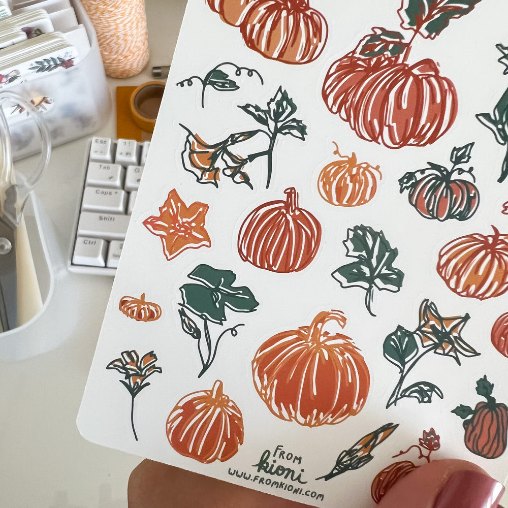 From Kioni Autumn Collection Pumpkin County Sticker Sheet-1