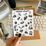 From Kioni Black Out Black Cherry County Sticker Sheet-1