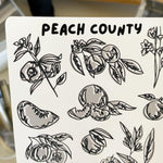 From Kioni Black Out Black Peach County Sticker Shet -1