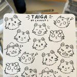 From Kioni Black Out Chibari Black Taiga the Tiger Sticker Sheet-1