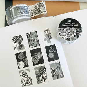 
            
                Load image into Gallery viewer, From Kioni Black Out From Kioni Black Rose Stamp Washi Tape, 25mmx5m-1
            
        