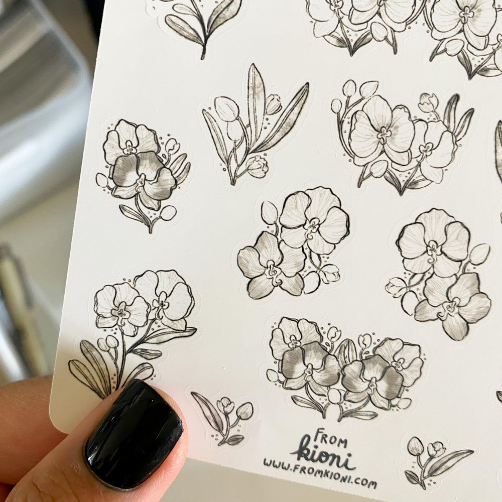 
            
                Load image into Gallery viewer, From Kioni Black Out Huney Pika Press Black Orchid Sticker Sheet-1
            
        