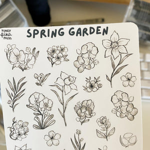 
            
                Load image into Gallery viewer, From Kioni Black Out Huney Pika Press Black Spring Garden Sticker Sheet-1
            
        