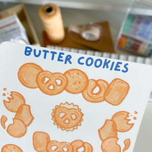 From Kioni Butter Cookies Sticker Sheet
