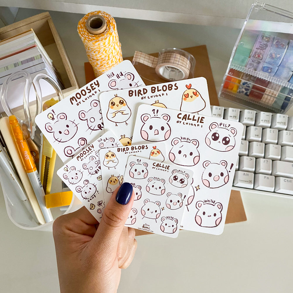 From Kioni Chibari Chibari's Animals Sticker Sheet Bundle