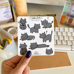 From Kioni Chibari Salem the Black Cat Sticker Sheet