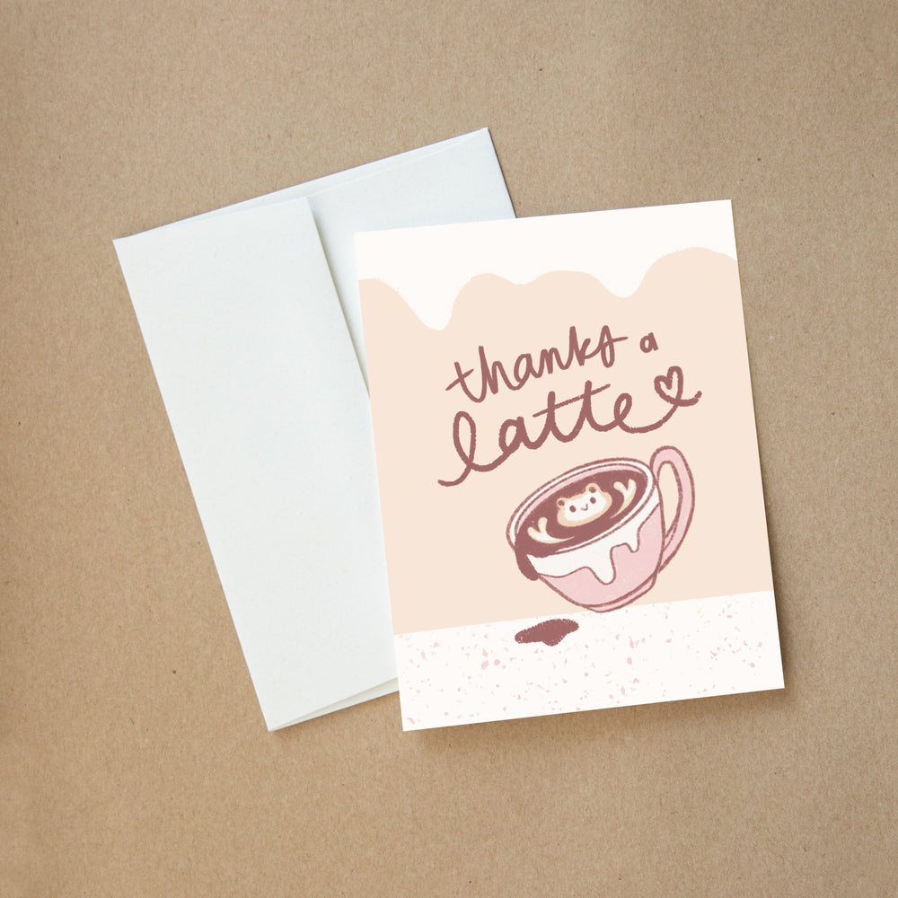 
            
                Load image into Gallery viewer, From Kioni Chibari Thanks A Latte Thank You Greeting Card 2
            
        