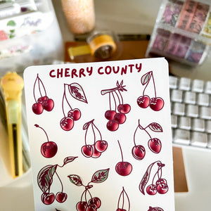 
            
                Load image into Gallery viewer, From Kioni Floral Renewal From Kioni Cherry County Sticker Sheet-1
            
        