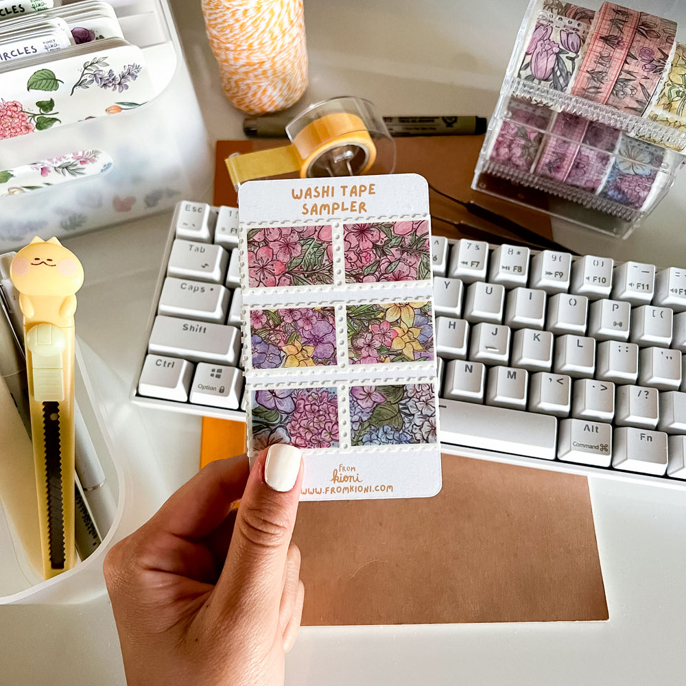 
            
                Load image into Gallery viewer, From Kioni Floral Renewal From Kioni Huney Pika Press Stamp Washi Tape Sampler Floral Renewal-1
            
        