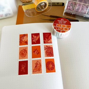 From Kioni Floral Renewal From Kioni Orange Stamp Washi Tape, 25mmx5m-2