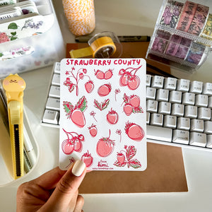 
            
                Load image into Gallery viewer, From Kioni Floral Renewal From Kioni Strawberry County Sticker Sheet-1
            
        