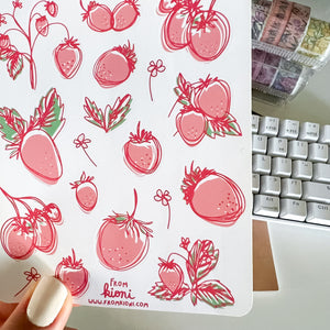 
            
                Load image into Gallery viewer, From Kioni Floral Renewal From Kioni Strawberry County Sticker Sheet-1
            
        