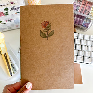 From Kioni Floral Renewal Huney Pika Press Sakura Cherry Blossom Handmade Notebook, 5.25x8.5 in.-1
