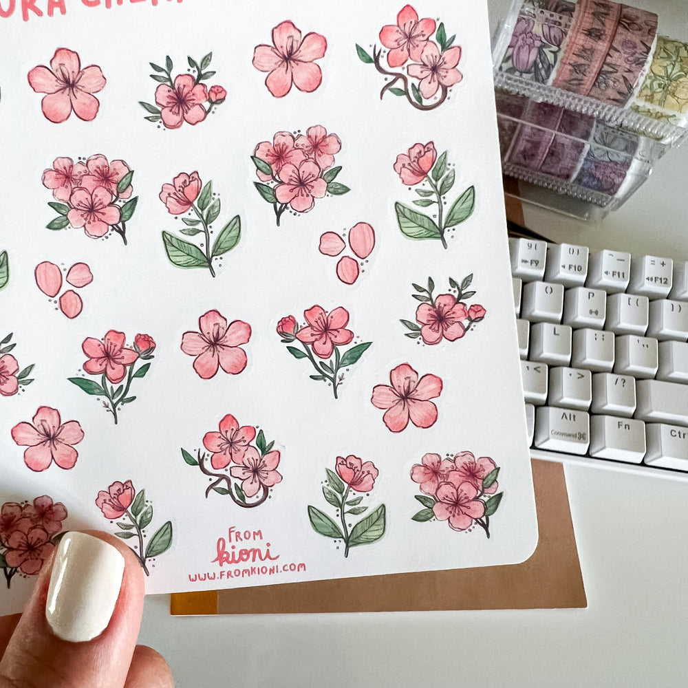 Floral Blooms Sticker Sheet  Bullet Journal Stickers