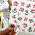 From Kioni Floral Renewal Huney Pika Press Sakura Cherry Blossom Sticker Sheet-3