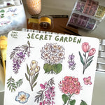 From Kioni Floral Renewal Huney Pika Press Secret Garden Sticker Sheet-4