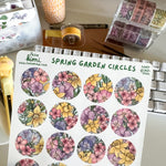 Spring Garden Circles Sticker Sheet