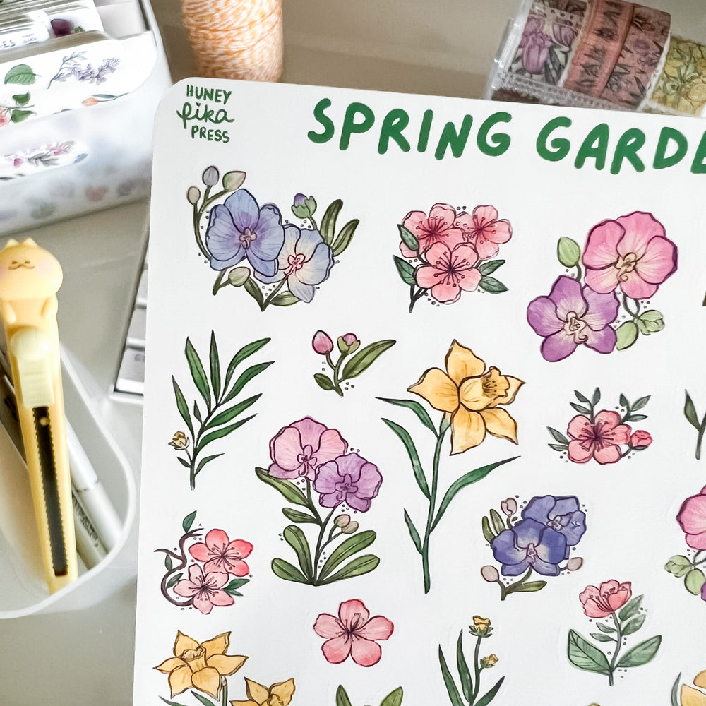From Kioni Floral Renewal Huney Pika Press Spring Garden Sticker Sheet-1