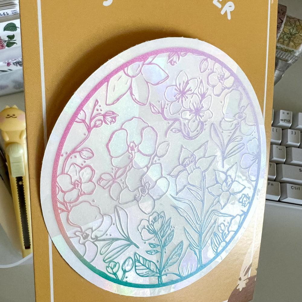 
            
                Load image into Gallery viewer, From Kioni Floral Renewal Huney Pika Press Spring Garden Suncatcher, 3.75x3.75 in.-1
            
        