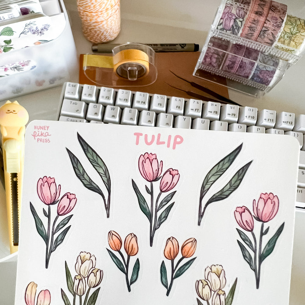 
            
                Load image into Gallery viewer, From Kioni Floral Renewal Huney Pika Press Tulip Sheet-
            
        