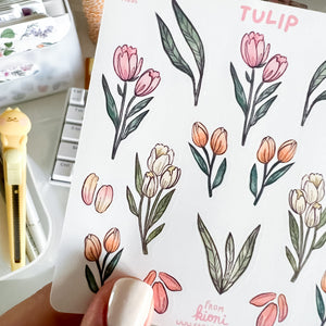 From Kioni Floral Renewal Huney Pika Press Tulip Sheet-1