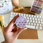 From Kioni Floral Renewal Huney Pika Press Wisteria Stamp Washi Tape, 25mmx5m-2