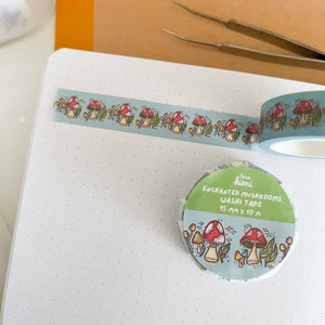 
            
                Load image into Gallery viewer, From Kioni Huney Pika Press Autumn Collection Enchanted Mushrooms Washi Tape, 15mmx10m-1
            
        