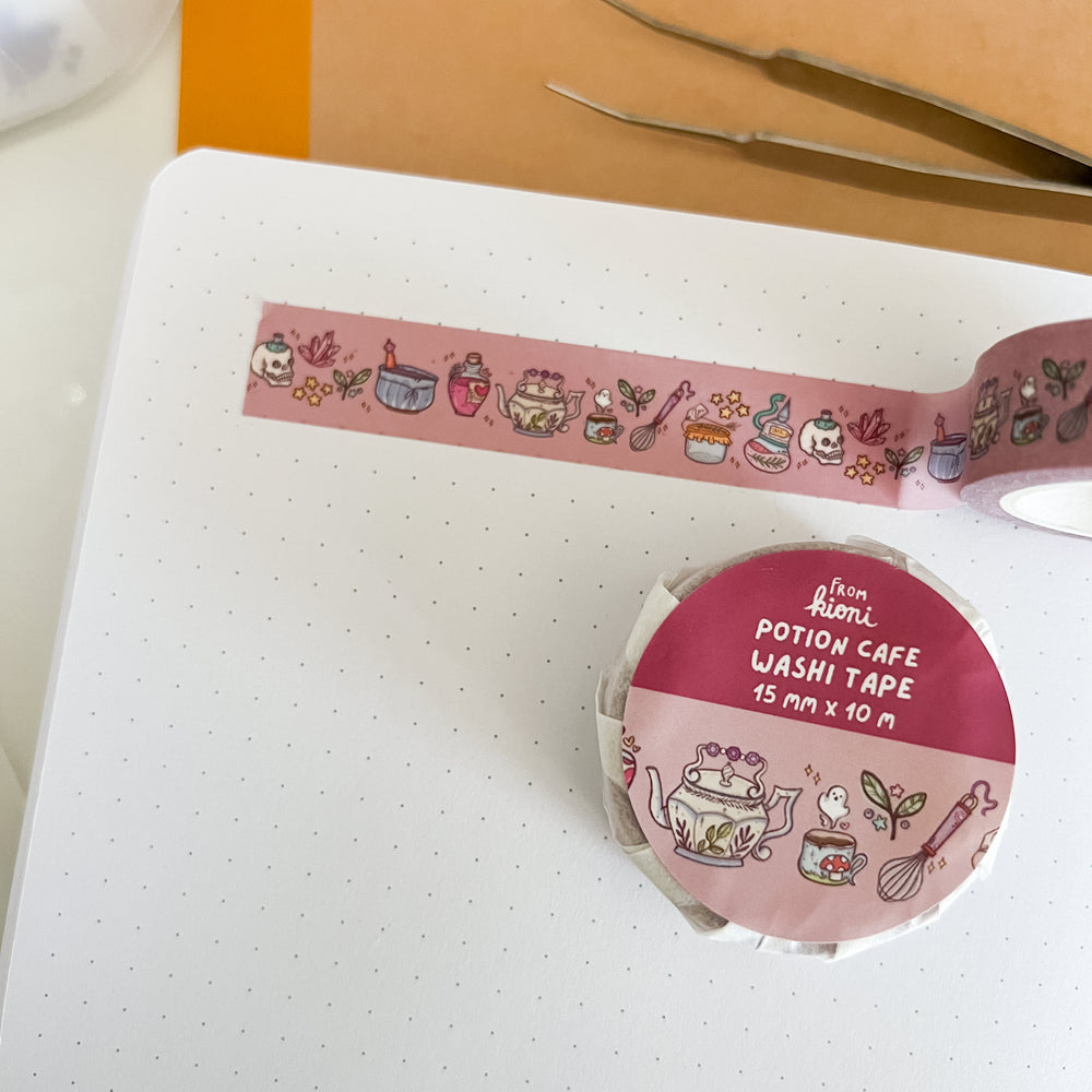 
            
                Load image into Gallery viewer, From Kioni Huney Pika Press Autumn Collection Potion Cafe Washi Tape, 15mmx10m-1
            
        