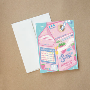 
            
                Load image into Gallery viewer, From Kioni Huney Pika Press Sweet As Strawberry Milk Encouragement Greeting Card 2
            
        