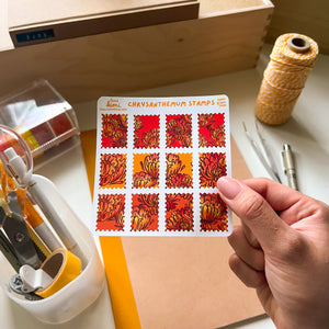 
            
                Load image into Gallery viewer, From Kioni Lunar New Year 2023 Huney Pika Press Chrysanthemum Stamps Sticker Sheet-3
            
        