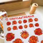 From Kioni Lunar New Year 2023 Huney Pika Press Chrysanthemum Sticker Sheet-1