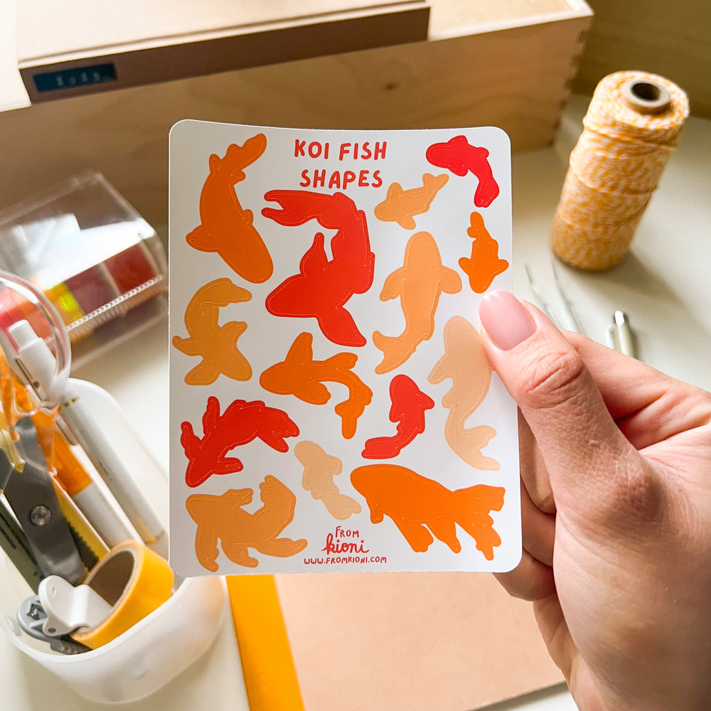 From Kioni Lunar New Year 2023 Koi Fish Shapes Sticker Sheet-1