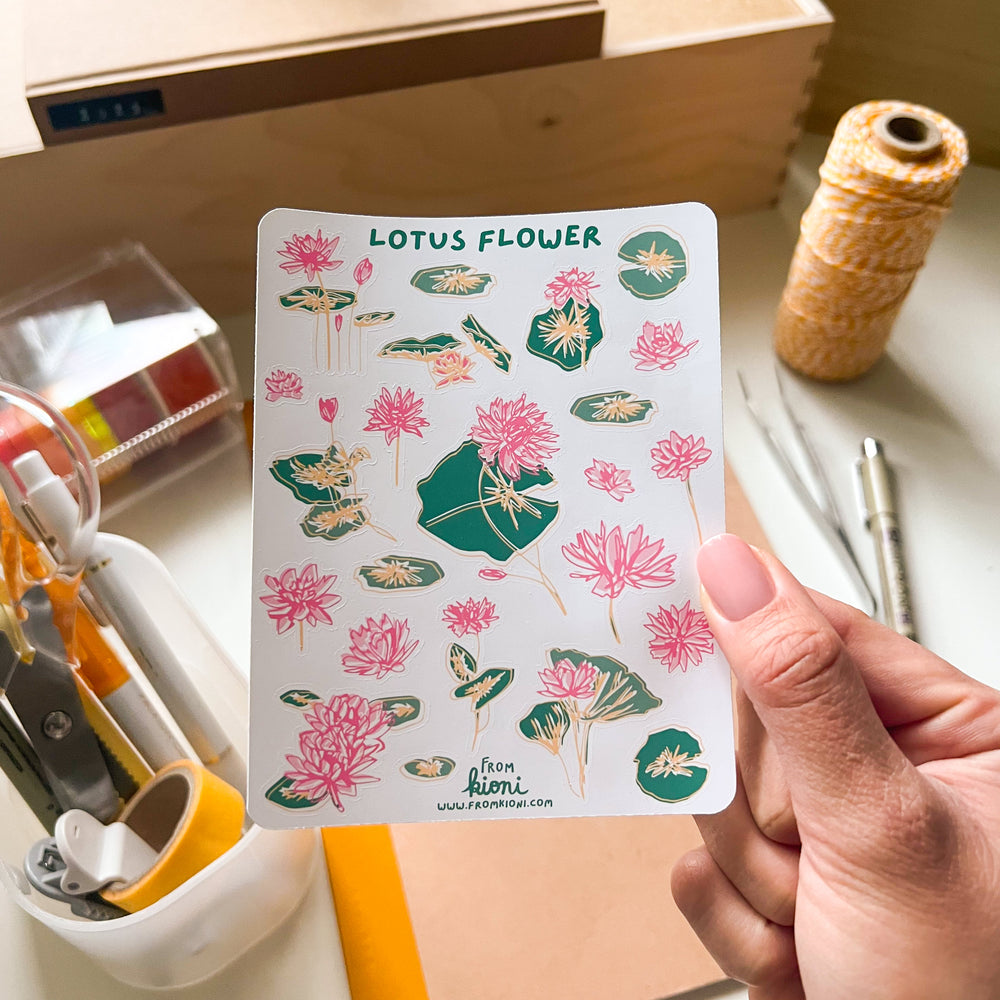 From Kioni Lunar New Year 2023 Lotus Flower Sticker Sheet-1