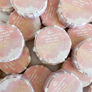 From Kioni Sakura Festival Collection Chibari Cotton Candy Sky Washi Tape, 15mmx10m