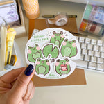 From Kioni Spring Collection Chibari Grompy the Frog Sticker Pack
