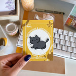 From Kioni Spring Collection Chibari Salem the Black Cat Bigger Sticker, 2x1.5 in.
