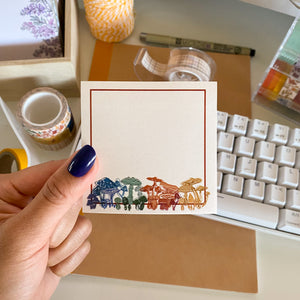 
            
                Load image into Gallery viewer, From Kioni Spring Collection From Kioni Mushroom Foraging Post-It Notes, 3x3 in. 
            
        