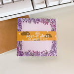 From Kioni Spring Collection Huney Pika Press Wisteria Post-It Notes, 3x3 in.