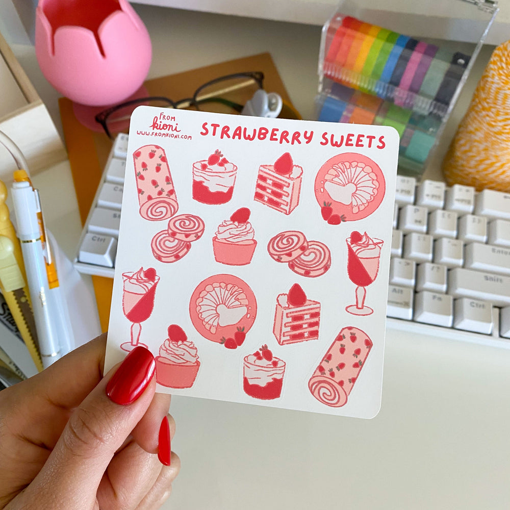 From Kioni Valentine_s Strawberry Sweets Sticker Sheet