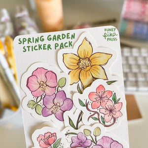 
            
                Load image into Gallery viewer, Spring Garden Sticker Pack Huney Pika Press From Kioni Sakura Festival-1
            
        
